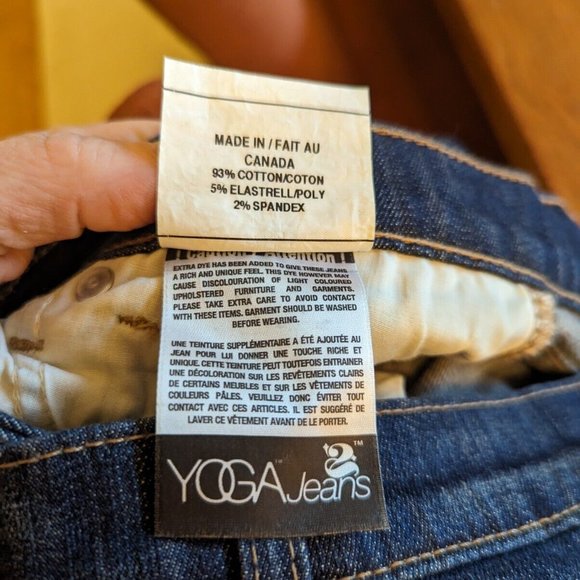 Second Yoga Size 31 Stretch Regular Bootcut Flare Jeans Medium Wash - Picture 7 of 9